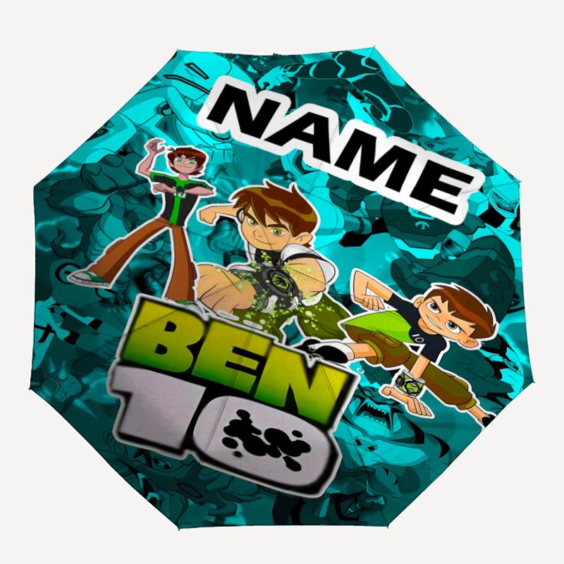 Personalized Name B-Ben10 Print Umbrella - Automatic Open/Close, Eight-Rib Durable Frame, Automatic Folding Umbrella