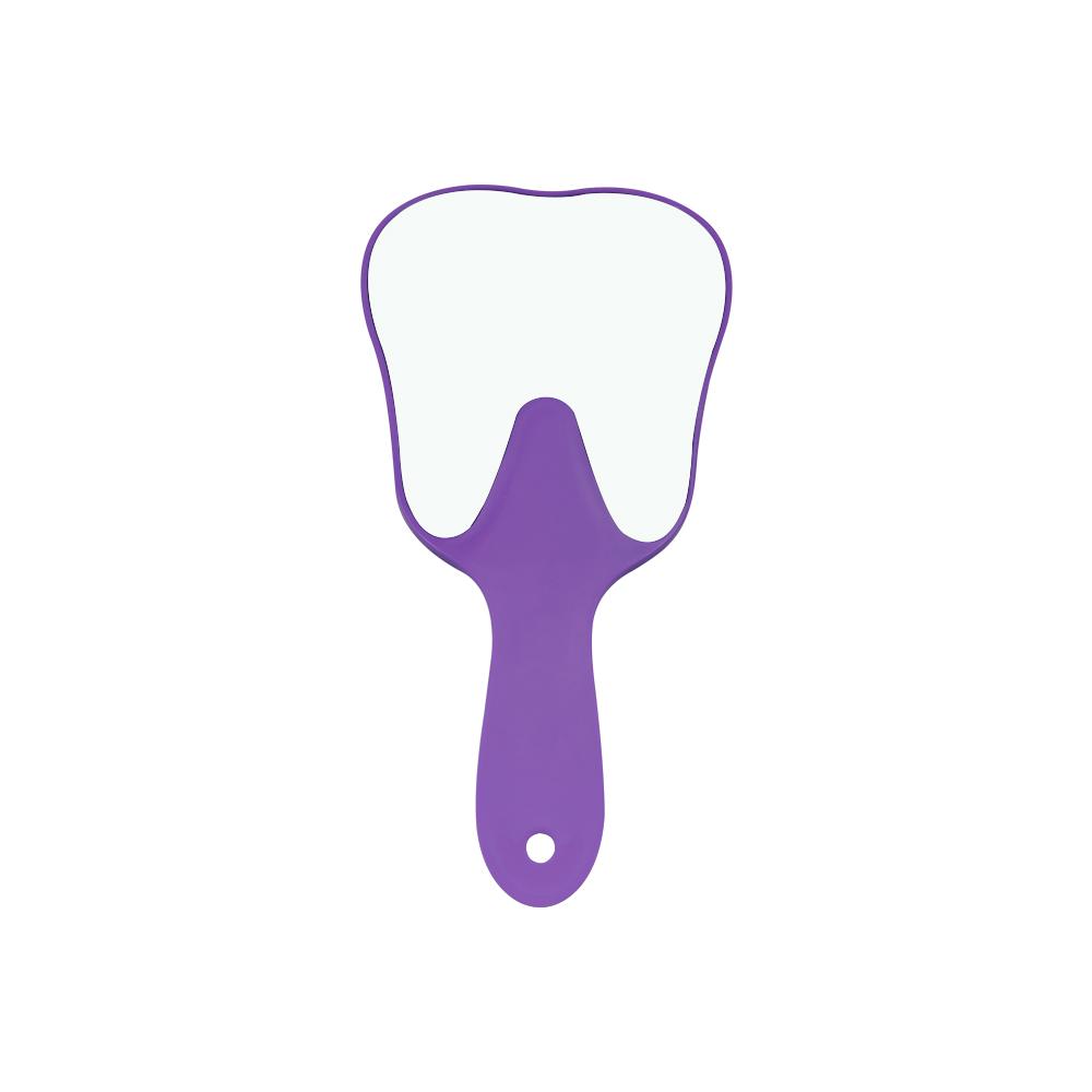 1 Stück Dental-Handspiegel Kunststoff Zahnförmig Mehrfarbig Unzerbrechlich Munduntersuchung Inspektions-Make-up-Spiegel Mundpflege