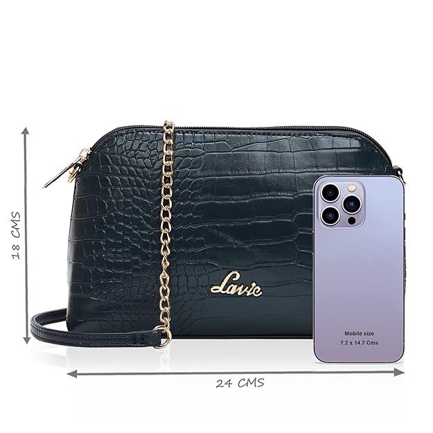 Women's Glossy Hemi Dome Sling Bag | Ladies Purse Handbag