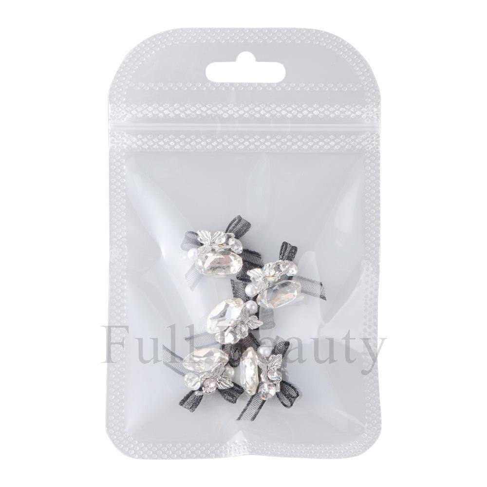 Nail Art Jewelry, Cartoon Cute With Diamond Star Gold Three-Dimensional Alloy Bag Nail Jewelry