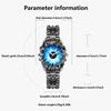Men's Quartz Watch with Cat-Eye Dial, Fashionable Business Style Watch with Calendar Function, Luminous Display, Suitable for Va