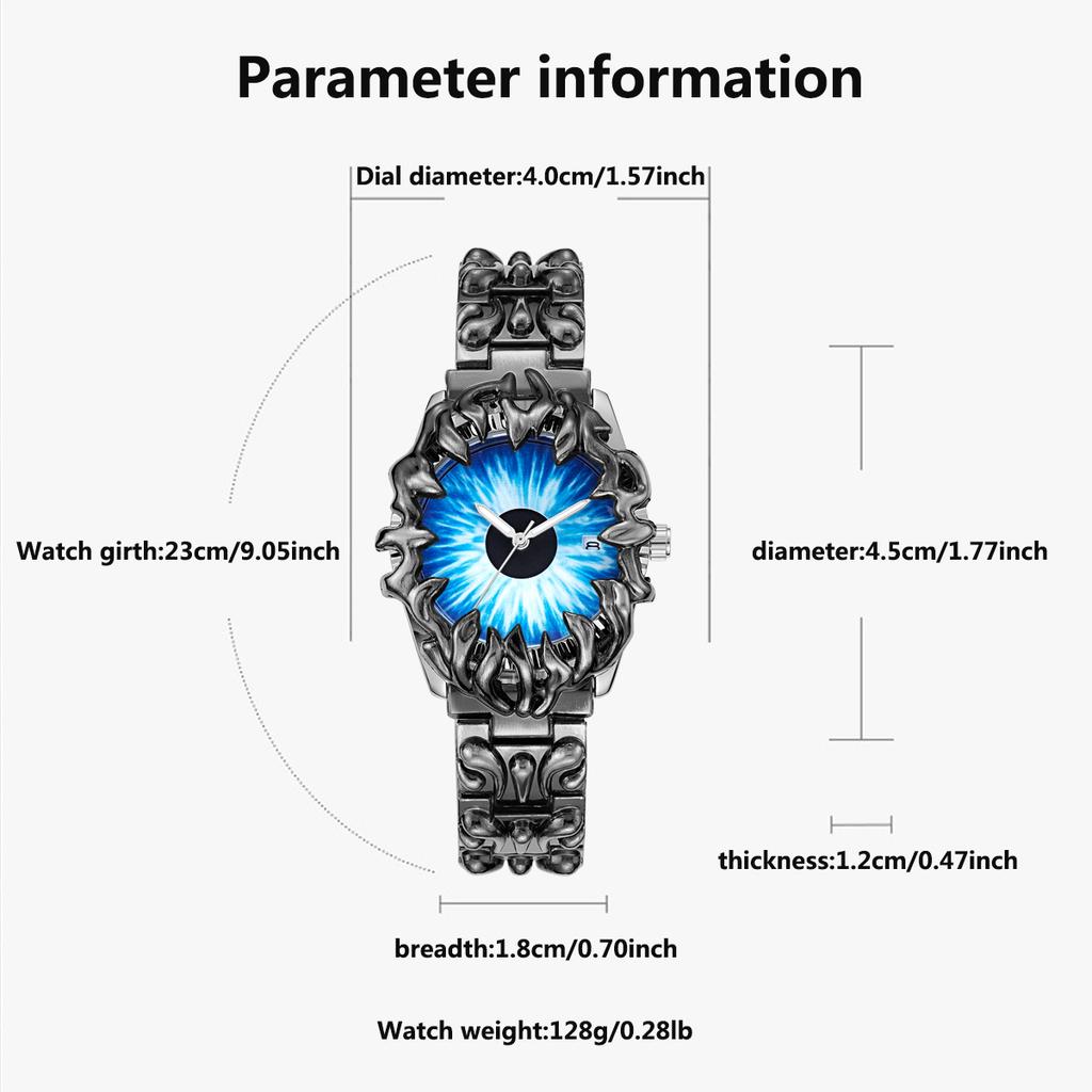Men's Quartz Watch with Cat-Eye Dial, Fashionable Business Style Watch with Calendar Function, Luminous Display, Suitable for Va