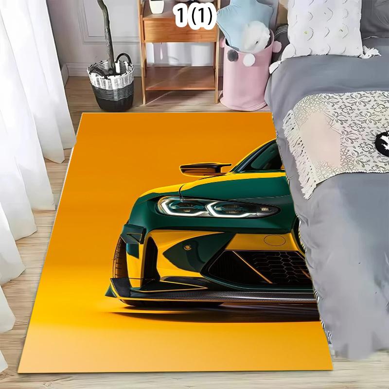 

Car Printed Carpet Men s Cave Indoor Carpet Car Enthusiasts Living Room Bedroom Door Mat Home Decoration Floor Mat 40X60cm