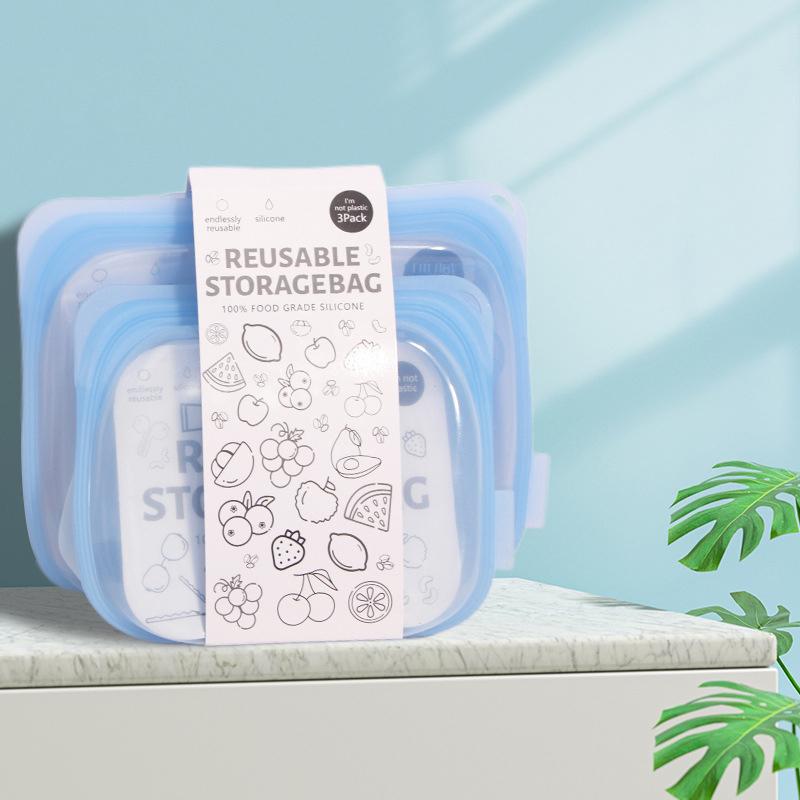 Food-grade Silicone Preservation Bag Refrigerator Anti-serial Sealing Bag Can Be Boiled Food Portioning Bag