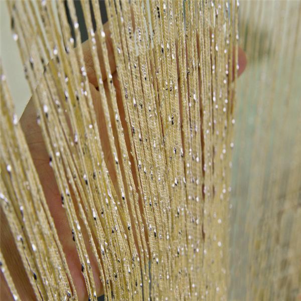Luxury Glitter String Door Curtain Beads Room Dividers Beaded Fringe Polyester Fabric Shiny Tassel Line Curtains Window Panel Valance Wedding DIY