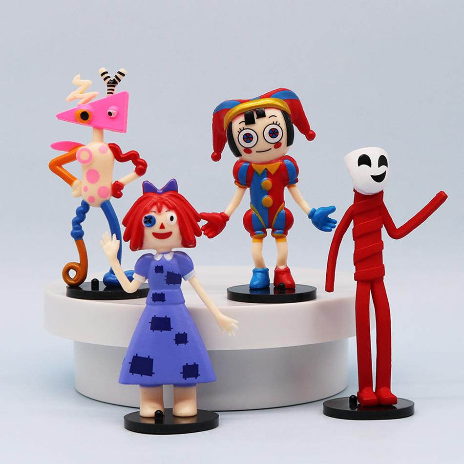 The Amazing Digital Circus 8 Styles Q Version Figurine Models, Rabbit Clown Dolls Cartoon Peripherals Cake Ornaments Toys Model