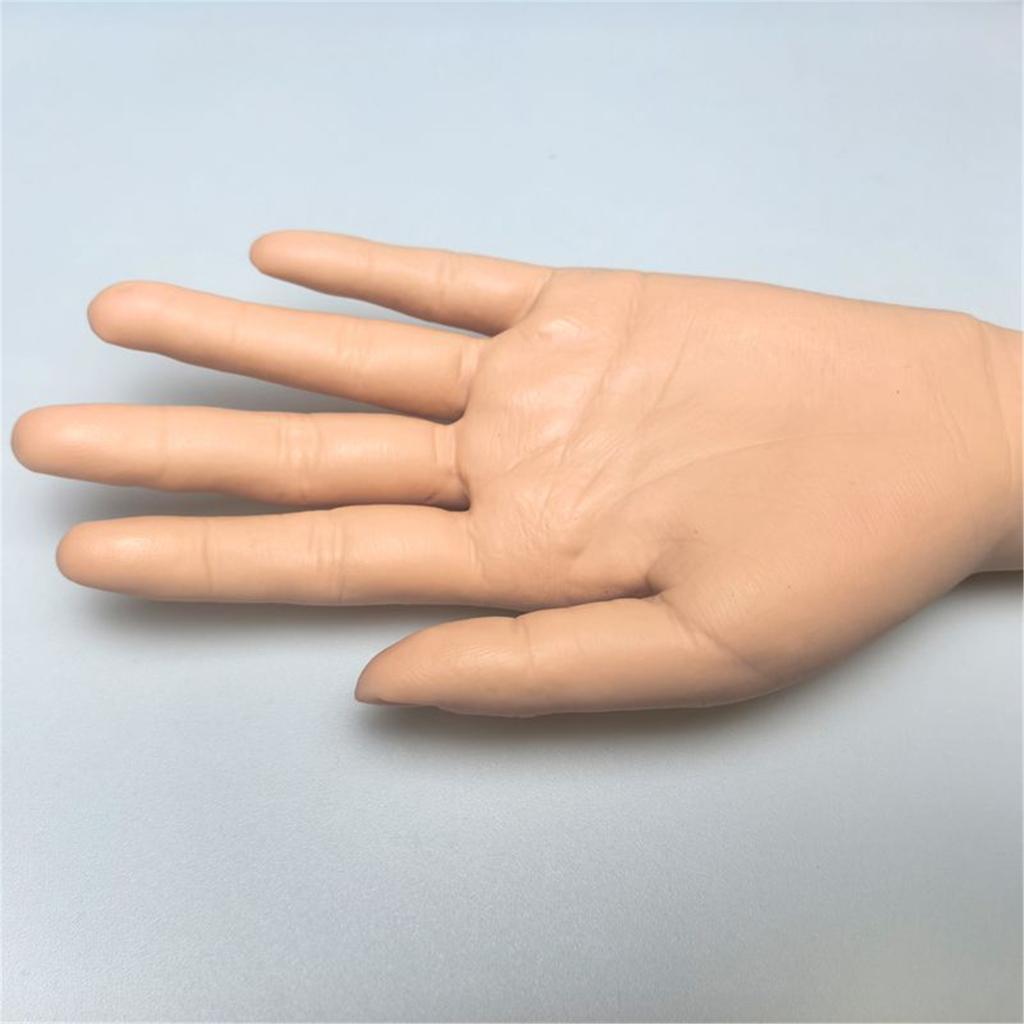 Realistisk Fleksibel Mannekenghånd Manikyr Øvelseshånd For Neglekunst Øvelse Smykkevisning Og Fotorekvisitter
