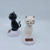 Solar-Powered Wiggling Cat Dashboard Figurine - Creative Cartoon Ornament & Children's Toy Gift