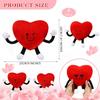 Syhood 4 Pcs Heart Stuffed Plush for Valentine's Day Gifts Plush Love Pillow Cushion Toys Red Heart Stuffed Figure Toys for Boys Girls Classroom