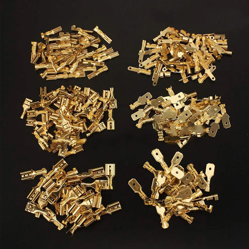 Car Audio Repair Crimp Terminals Wire Connectors Crimp Terminal Connector Set Connector Gold Insulated Sleeves