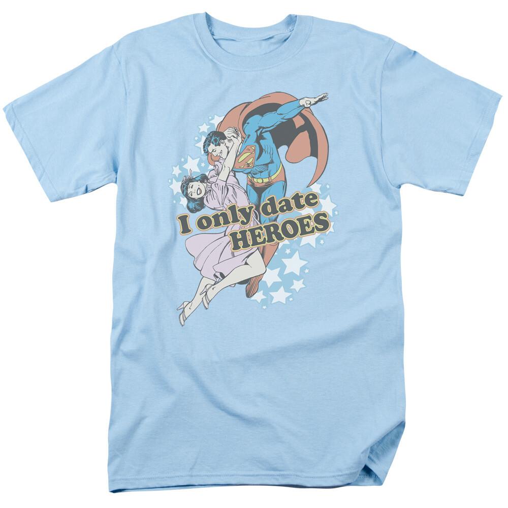 26 Superman Fickle T Shirt Mens Licensed Classic DC Comic Tee Light Blue Unisex T-Shirt XL