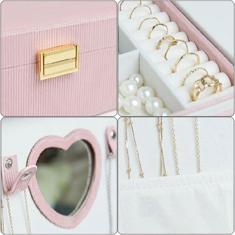 Spacious Organizers with Protective Dividers Spacious Plush Jewelry Case Display Stand for Rings Earrings Bracelets