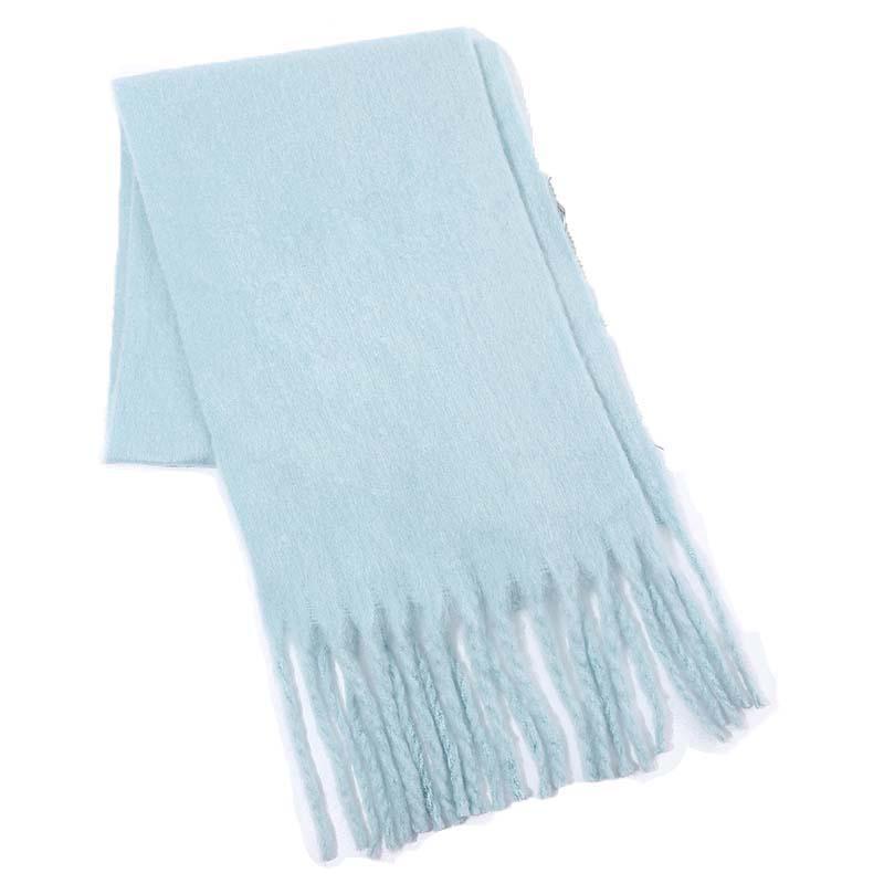 New style solid color pulled hair thickened warm scarf women's winter fashion men's women's scarf scarf scarf shawl