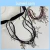 Cross Dark Punk Style Necklace Geometric Shape Tassel Choker For Travel Souvenir