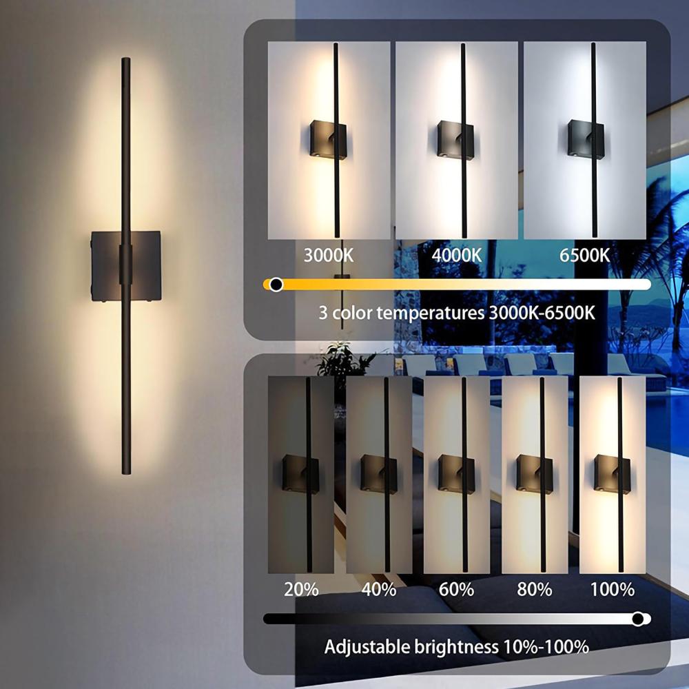 Modern LED Wall Lamp Wireless Installation Rotatable Adjustable For Living Room Hallway Bedroom Stairway Rechargeable Wall Light