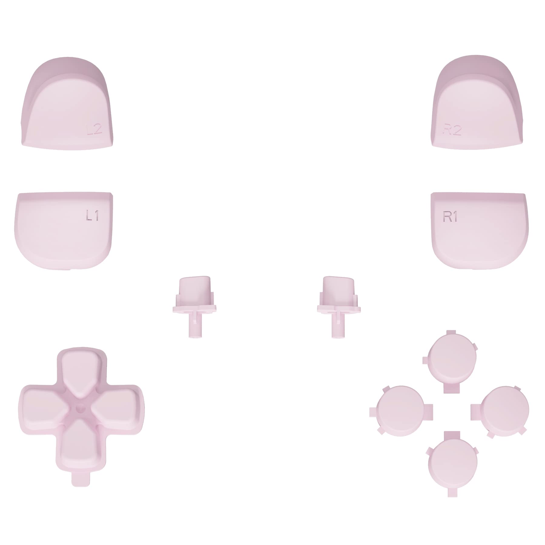 

eXtremeRate Заміна для контролера PS5 і лицьової панелі Сумісний з PlayStation 5 Повний набір одноколірних кнопок Не пелюстковий D-pad (BDM-010 & 020),