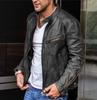 European and American men's clothing autumn and winter men's PU leather jacket men's youth stand-up collar punk men's locomotive leather jacket