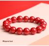 Authentic High-Content Cinnabar Bracelet with Purple Gold Sand Crystals, Supports Re-Inspection