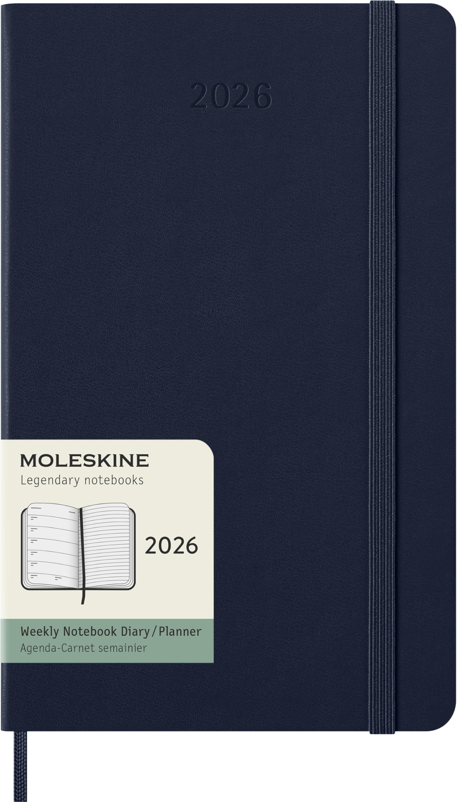 

Moleskine 2026 January Weekly Large Size x Sapphire DHB2012WN3Y26 Planner, Start, 12-Month Diary, (13cm 21cm), Hardcover, Blue,