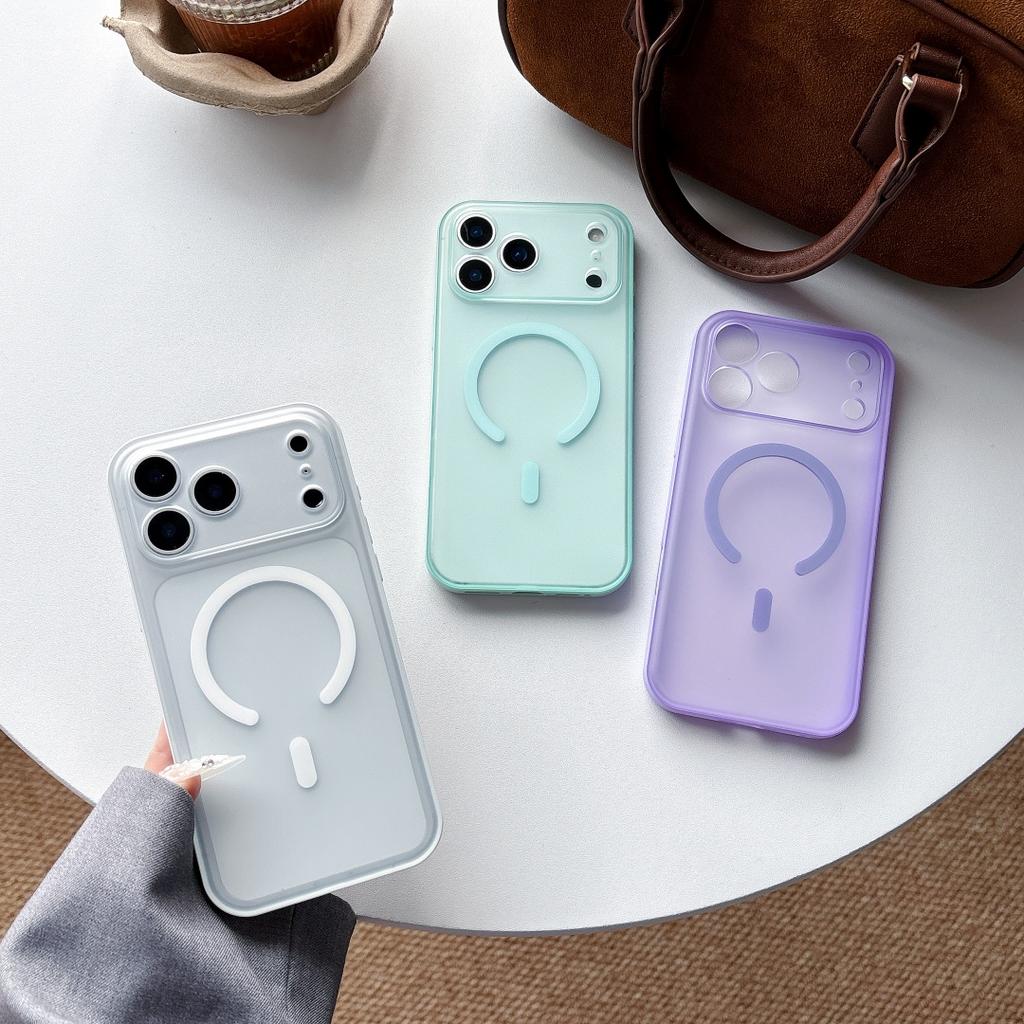 Ultra-Thin Matte Clear Magnetic for Case for For Iphone 17 16 Pro 16 17 Pro Max Shockproof Wireless Charge Hard PC Cover