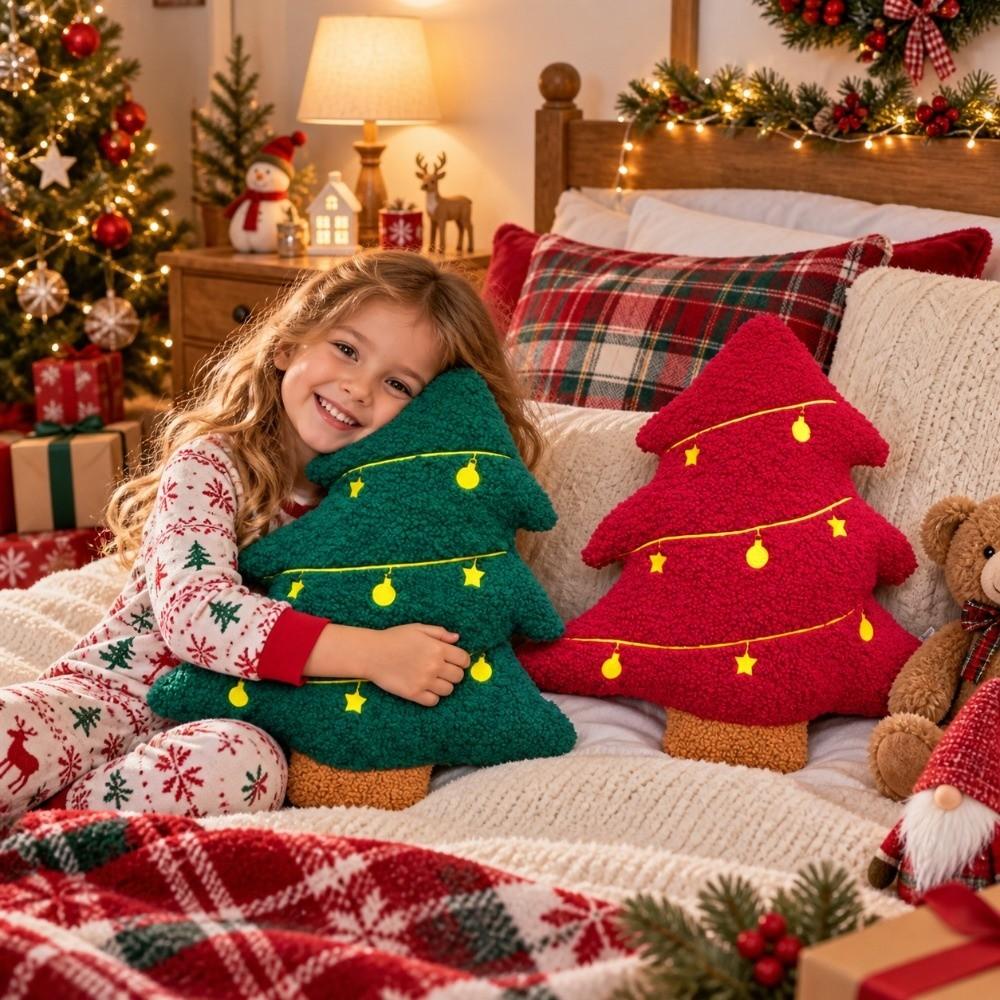 Soft Sofa Cushion Big Christmas Tree Plush Toy INS Christmas Throw Pillows Home Party Decoration