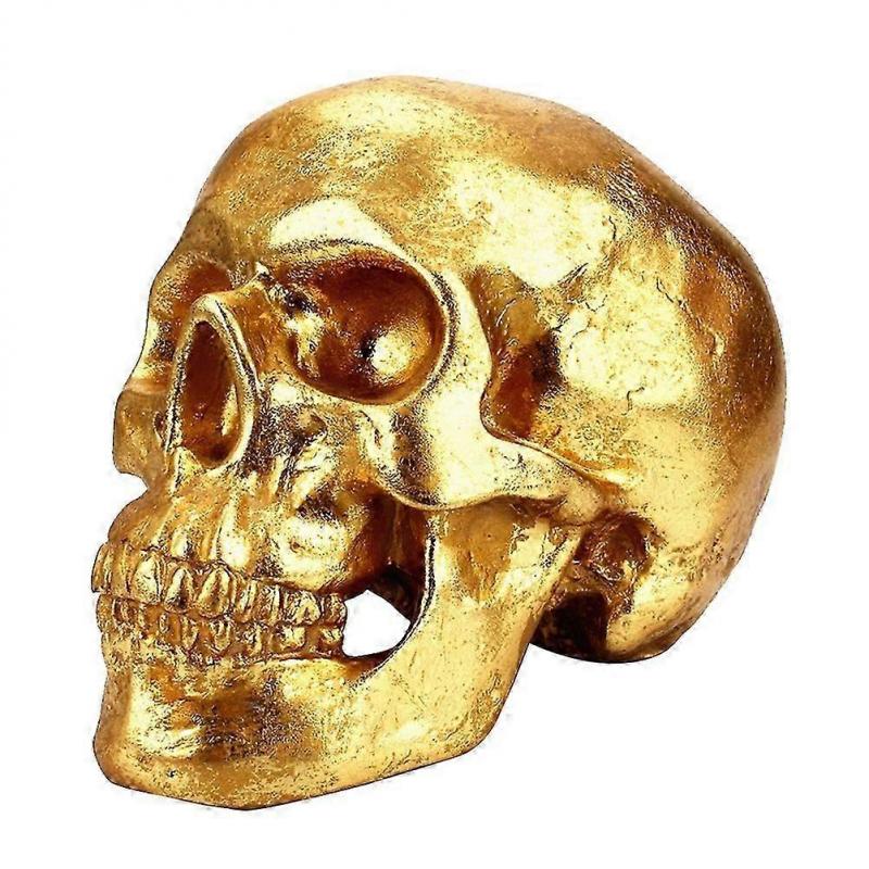 Skull Accessories Gold Skull Bank Cute Skull Decor Halloween Decoration Money Storage Home Decor Item Golden 1Pcs - DSW