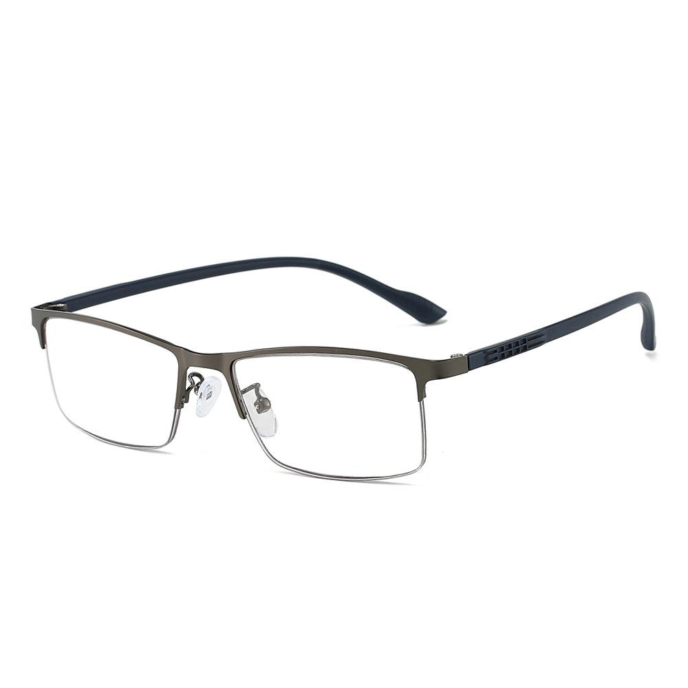 Business Multi-Focus Color-Changing Reading Glasses Anti-Blue Light Flat Glasses Reading Glasses For Near And Far Use