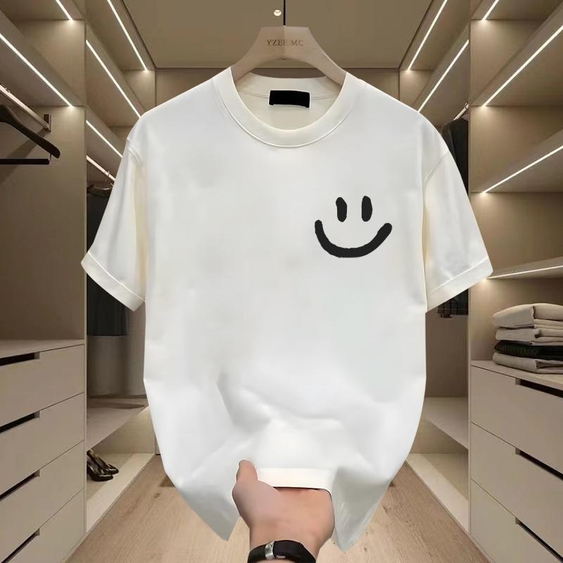 Men's High-End 2025 Summer Trendy Loose Round Neck Cotton T-Shirt