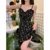 Pure Desire French Floral Suspender Dress, Women's High-end Sense Spring and Summer Temperament, Waist and Thin Word Short Skirt