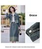 Trendy 2025 Spring Denim Jacket & Skirt Set - LU8928