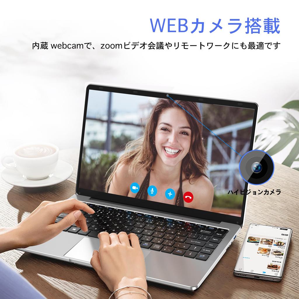 Laptop with Windows MS Office Celeron N3350 6GB USB Mini Micro SD Card Japanese Keyboard Cover Ideal for Online Classes and Working from Thin and