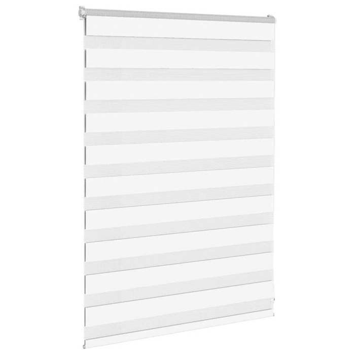VidaXL Store zèbre blanc 95x100 cm largeur du tissu 90,9 cm polyester, store à enrouleur zébré, store zébré pour fenêtre, 4014728