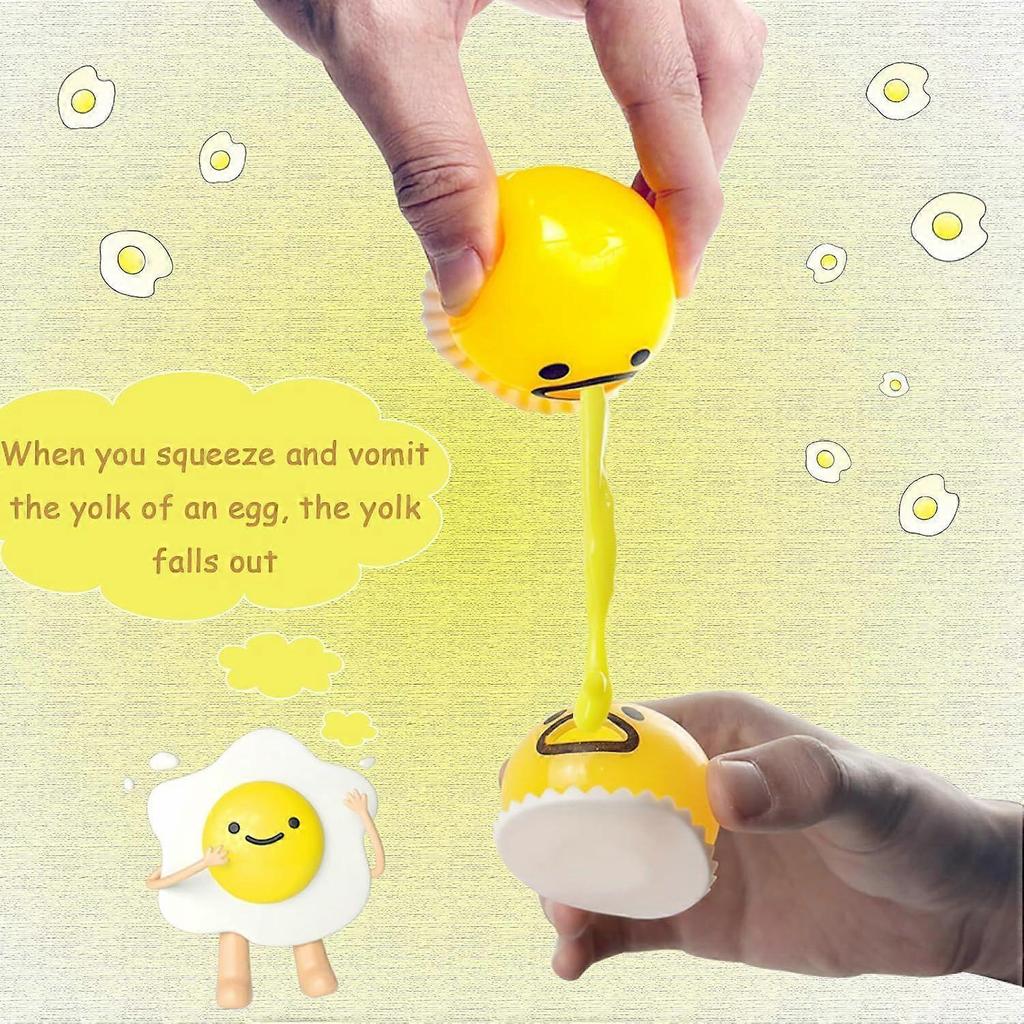 Puking Egg Stress Balls, 2-Pack
