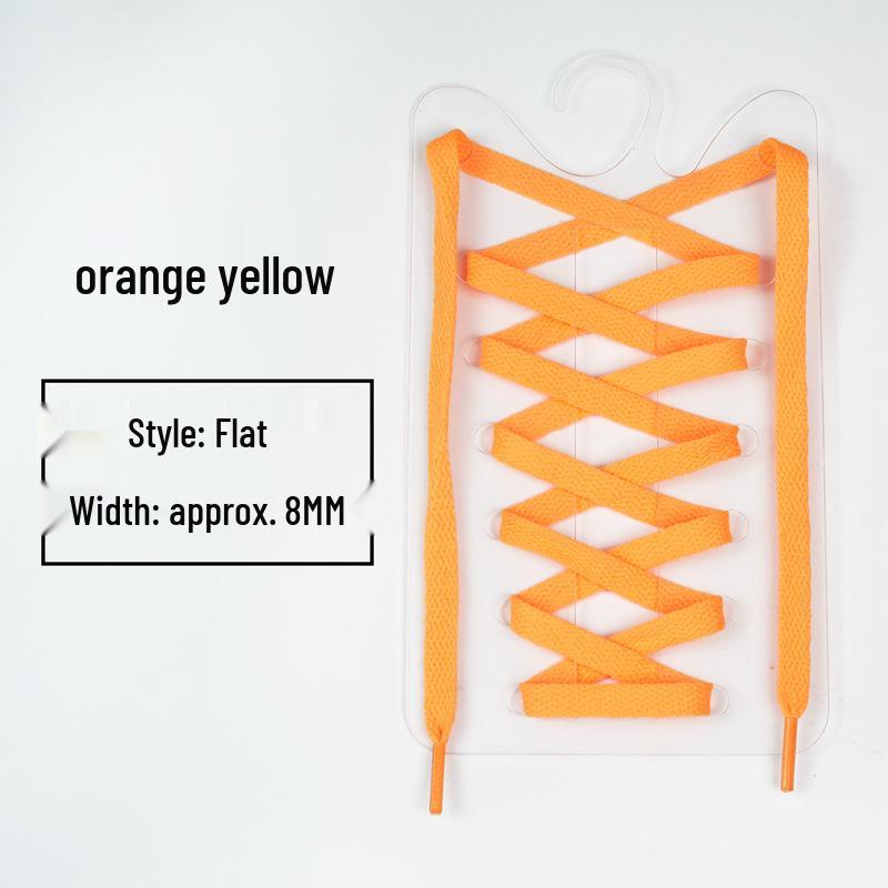 8mm Multi-Color Flat Shoelaces for Casual, Sneakers, Canvas, Basketball, and Skate Shoes (One Pair)