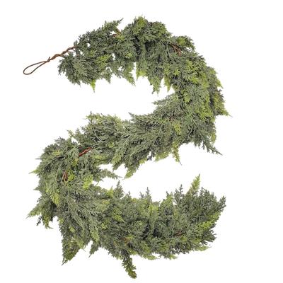 Christmas Cedar Garland Real Touch Winter Pine Garland for Mantle Holiday Atmosphere Props Party Supplies for Front Door Living
