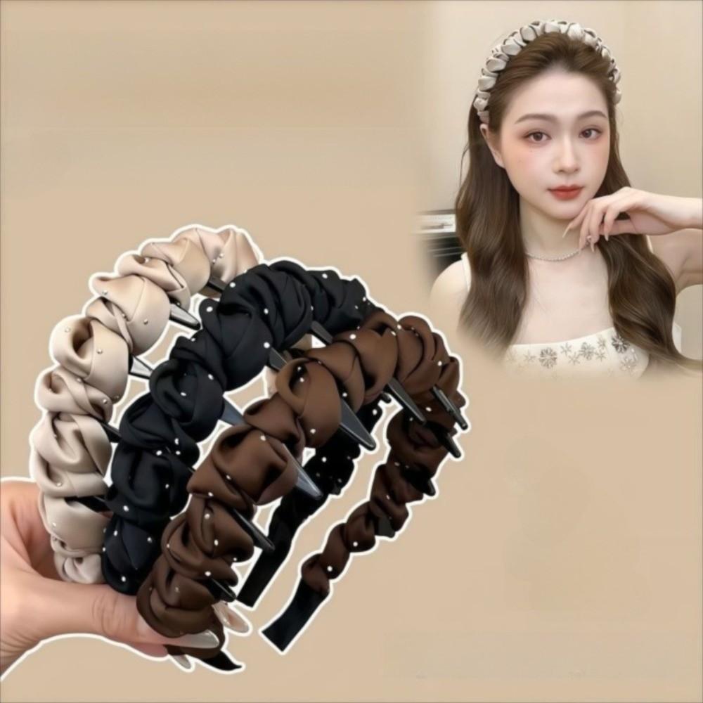 Adjustable Rhinestones Toothed Headband Comfortable Non-slip Hair Band  Fashion Accessory