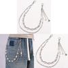 Metal Hip Hop Pearl Embellished Belt Chain For Men And Women Gift