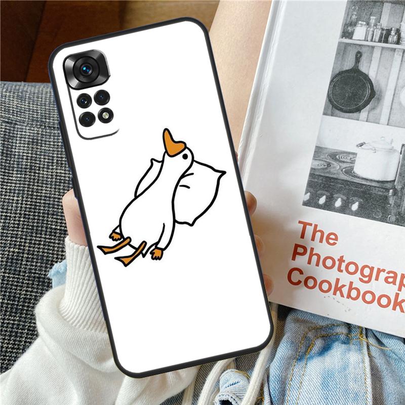 Cartoon Duck Knife Case For Xiaomi Redmi Note 11 8 9 10 12 Pro 12S 11S 10S 9S Redmi 12 9C 10C 12C 13C Cover