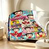 Betty Boop Pattern Blanket for Home Decoration, Bed, Sofa, Car Travel, Camping, Suitable for All Seasons, Birthday Christmas Gift