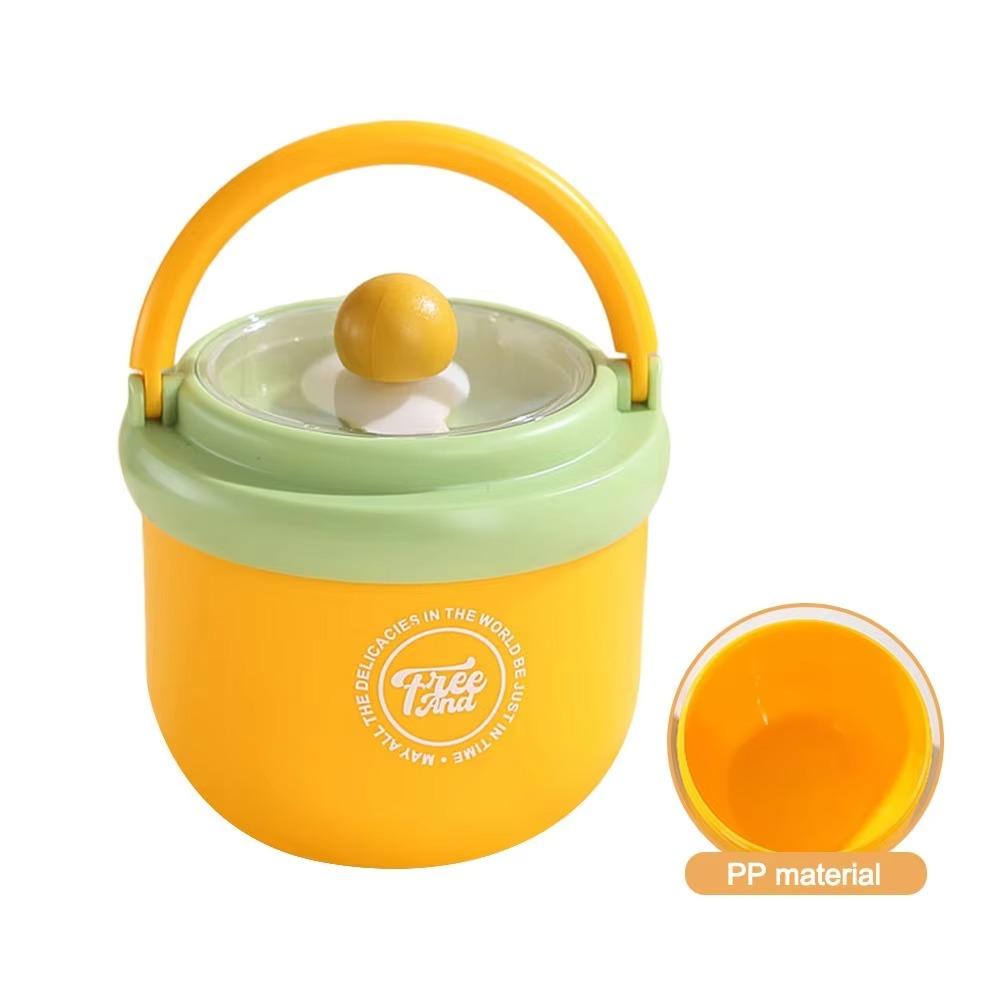 500/600ml Soup Cup Stainless Steel Sealed Bowl Milk Containers  For Breakfast Oat Milk Fruit Salad