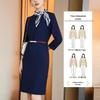 Elegant Seven-Sleeve Professional Work Dress