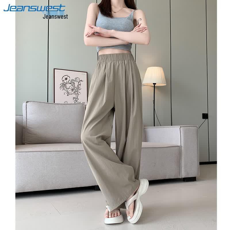 JEANSWEST Women's Relaxed Fit Wide-Leg Pants