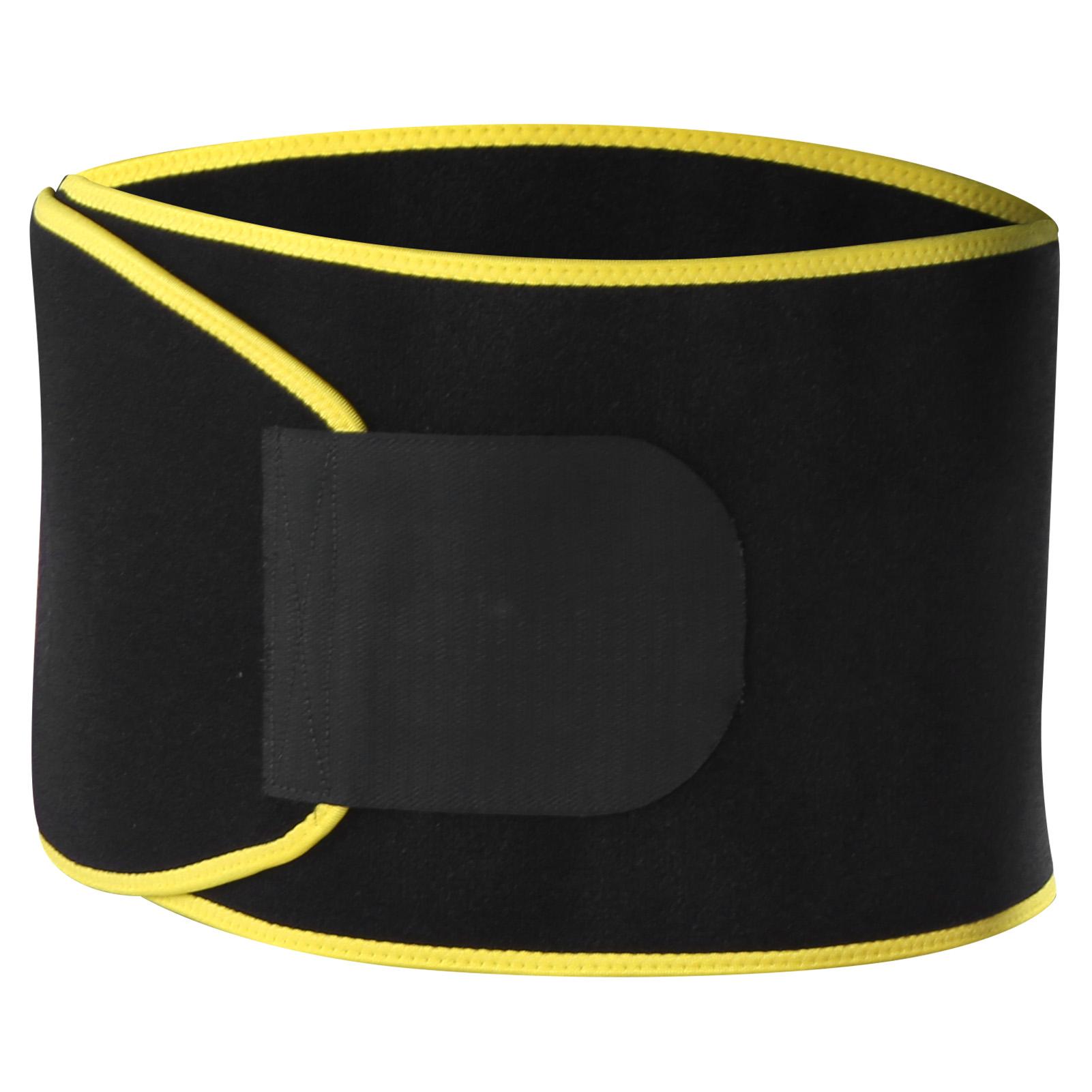 

Пояс для похудения регулируемый для тренажерного зала фитнеса пояс-корсет для йоги упражнений похудения желтый черный