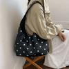 Große Kapazität Polka Dot Tragetasche Magnetverschluss PU Handtasche Vintage Schultertasche Mädchen