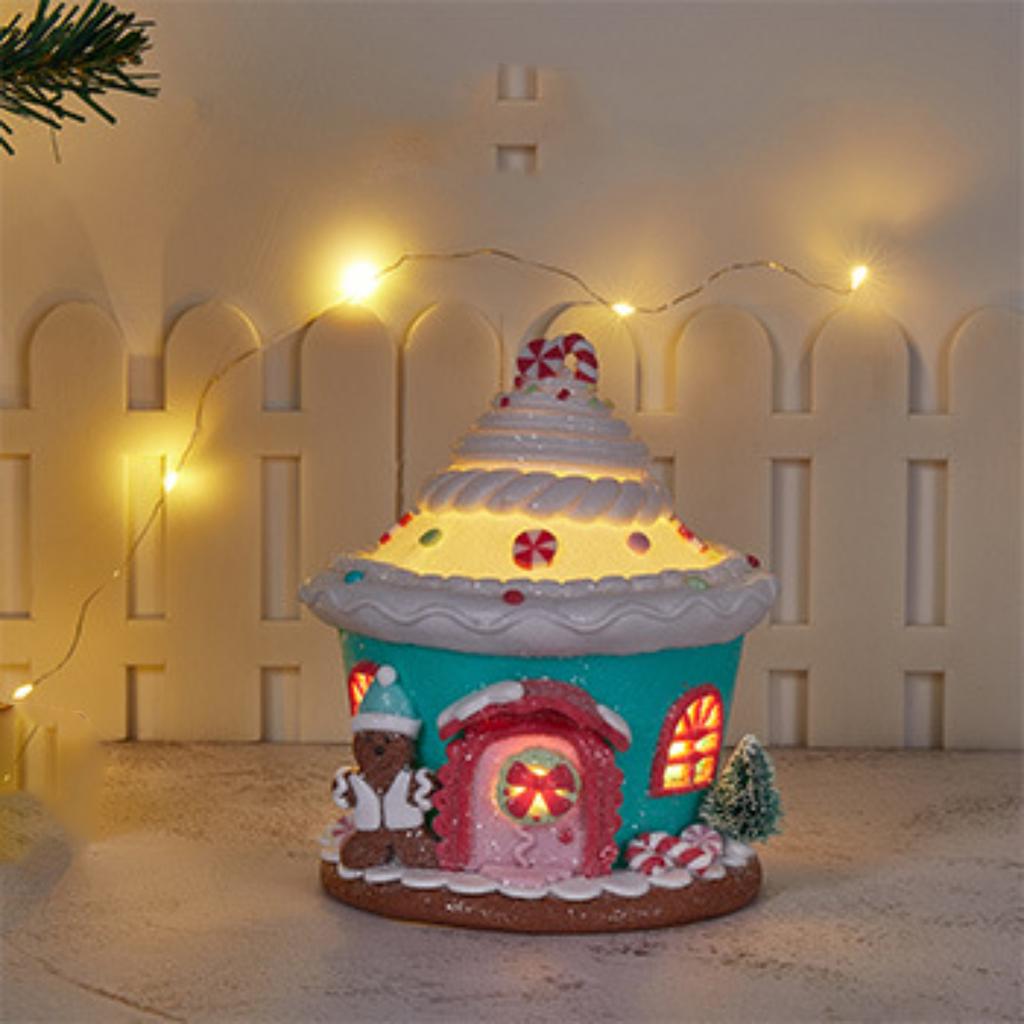 Christmas Decorations: Home Luminous Soft ClayCastle House, BreadClay, Christmas Shopping Mall Window Display Ornaments
