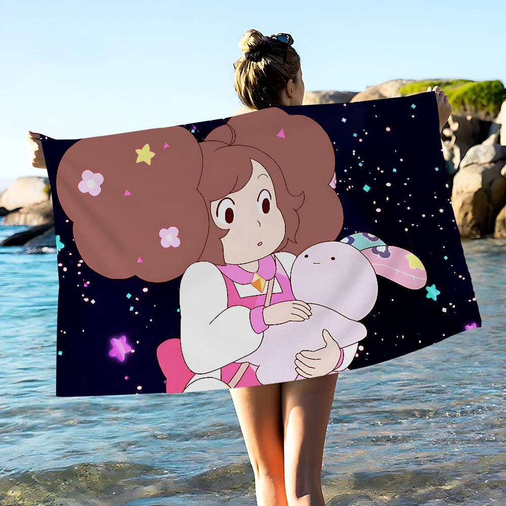 Bee And Puppycat Anime Big Microfiber Beach Towels Quick Dry Towel Sand Beach Towels Pool Towel for Travel Swim Pool Yoga