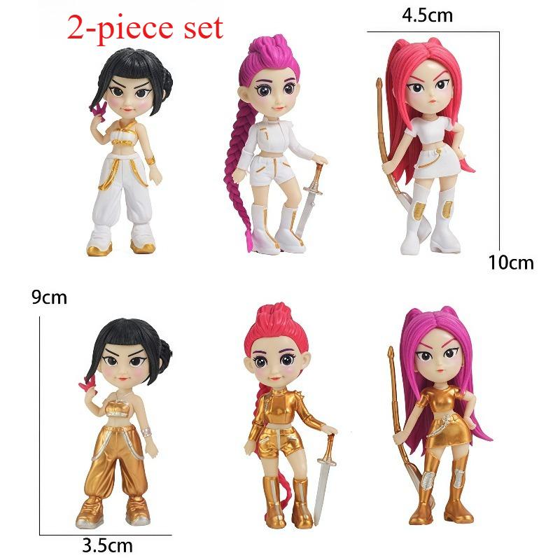 Kpop Demon Hunter Group Rumi Mira Zoe Pvc Doll Figure Toy Collectible Statue Model Desk Ornament Decorative Figurine For Gift