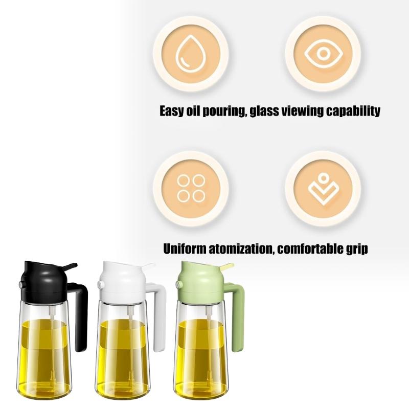 2-in-1 Glas Ölzerstäuber und Spender Auslaufsicheres Design Mit Zerstäuberdüse Für Präzise Fettkontrolle