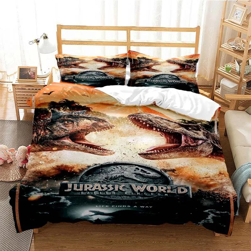 

Comforter Jurassic Park Bedding Set Cartoon Kids Queen King Double Bed Home King Size Bedding Set Comforter (quilt)-EU Single(135*200cm)3pcs