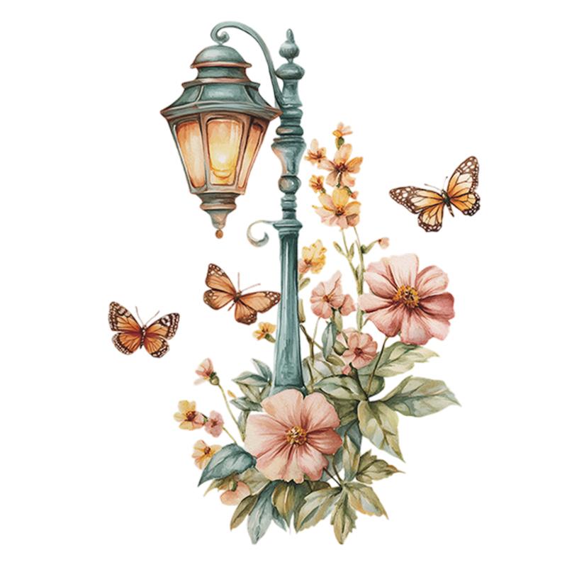 1PCS Flowers Wall Stickers Aesthetic Home Decoration Removable Wallpaper Living Room Modern Art Mural